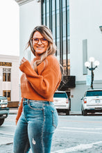 Load image into Gallery viewer, Cut The Crop Mock Neck Sweater
