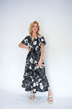 Load image into Gallery viewer, Pinching Peonies Poplin Tiered Maxi Dress
