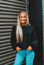 Load image into Gallery viewer, Black At It Solid Sweater
