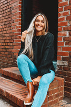 Load image into Gallery viewer, Black At It Solid Sweater
