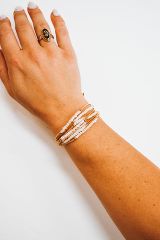 Seed Bead Wire Bracelet Set