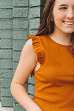Load image into Gallery viewer, Ruffle Break Tank Top
