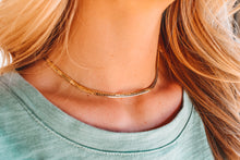 Load image into Gallery viewer, Brass Snake Chain Choker
