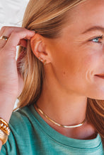 Load image into Gallery viewer, Mini Chain Huggie Hoops
