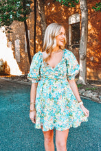 Load image into Gallery viewer, Poppy Puff Sleeve Mini Dress

