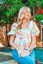 Load image into Gallery viewer, Alana Puff Sleeve Peplum Top
