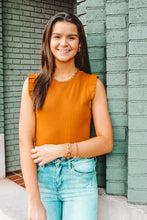 Load image into Gallery viewer, Ruffle Break Tank Top
