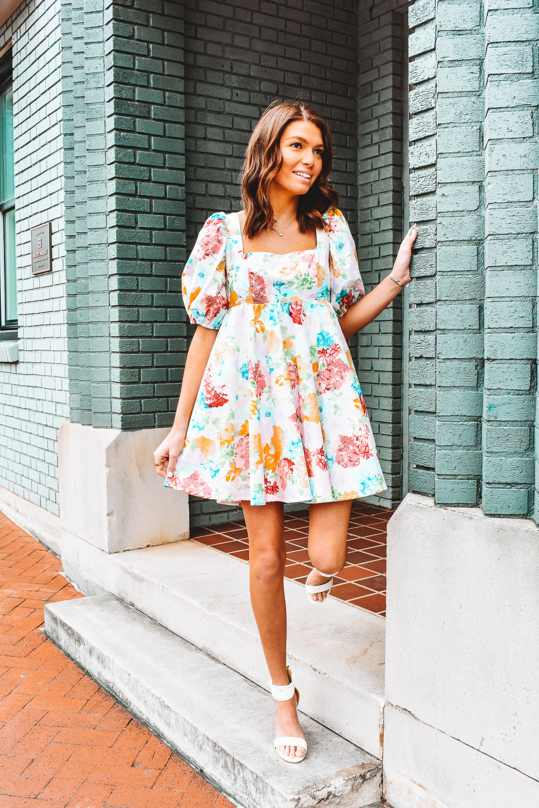 Lyla Puff Sleeve Babydoll Dress
