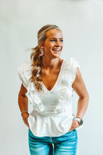 Load image into Gallery viewer, Dreams Come True Ruffle Peplum Blouse
