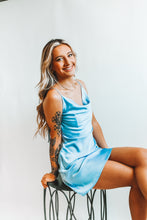 Load image into Gallery viewer, Make It Satin Cowl Neck Dress

