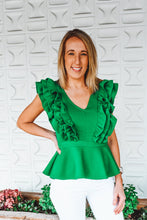 Load image into Gallery viewer, Dreams Come True Ruffle Peplum Blouse
