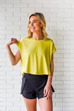 Load image into Gallery viewer, Essential Ribbed Hem Boxy Crop Top
