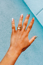 Load image into Gallery viewer, Hammered Wide Open Ring
