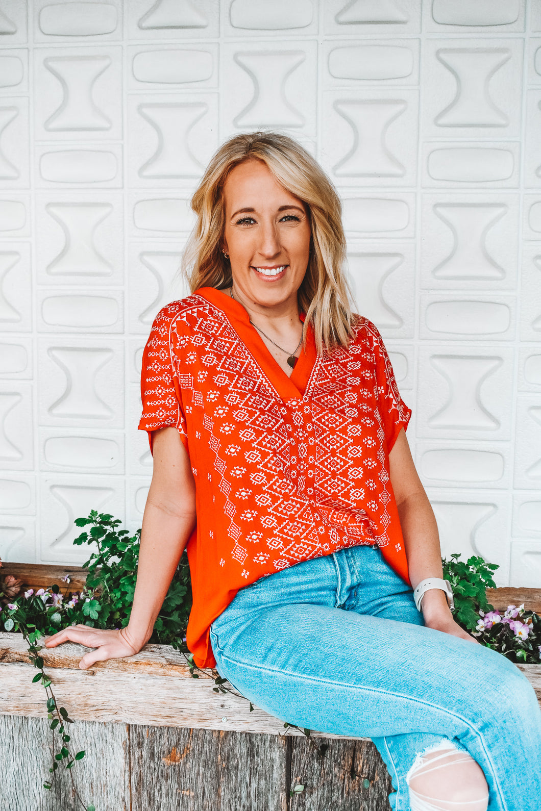 Rule The Day Embroidered Top