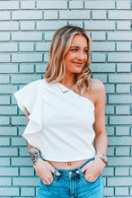 Load image into Gallery viewer, Nice To Pleat You One Shoulder Top
