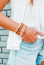 Load image into Gallery viewer, Metal And Wood Ball Bracelet
