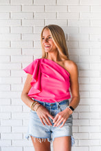 Load image into Gallery viewer, Nice To Pleat You One Shoulder Top
