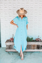 Load image into Gallery viewer, The Woven One Button Up Maxi Dress
