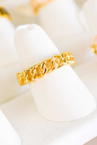 Cadence Chain Gold Ring