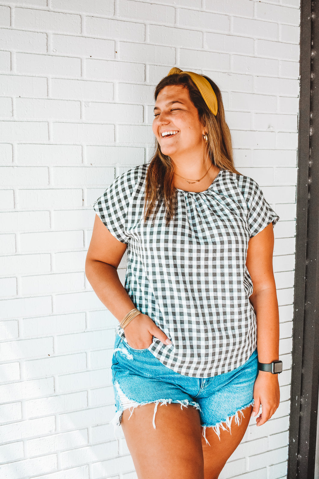 All Sun And Games Gingham Top