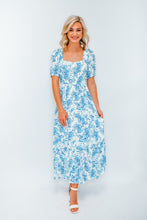 Load image into Gallery viewer, That Thing You Blue Floral Maxi Dress
