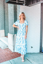 Load image into Gallery viewer, That Thing You Blue Floral Maxi Dress
