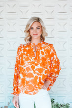 Load image into Gallery viewer, Orange You Cute Floral Blouse
