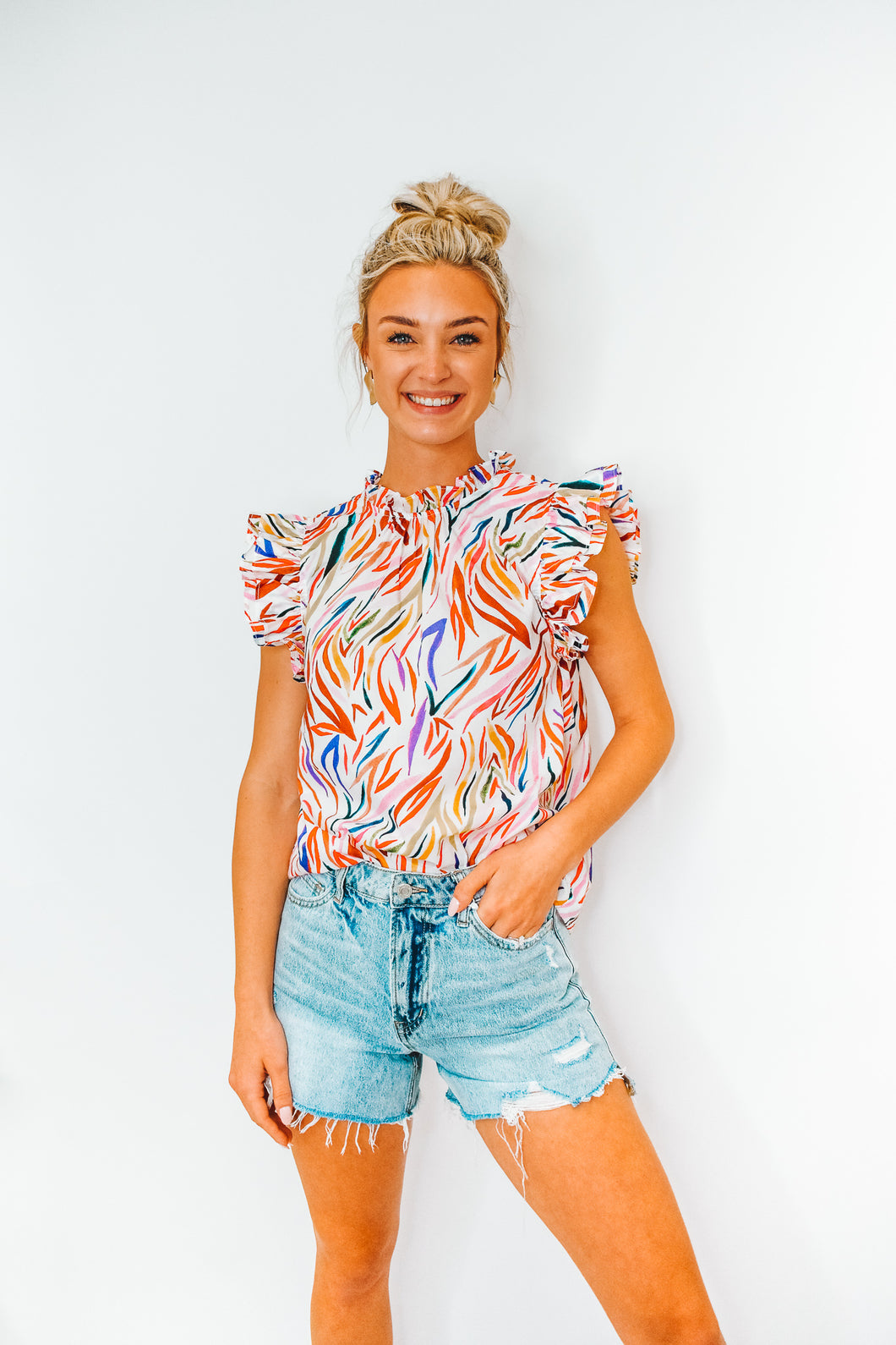 The Coolest Catch Printed Top