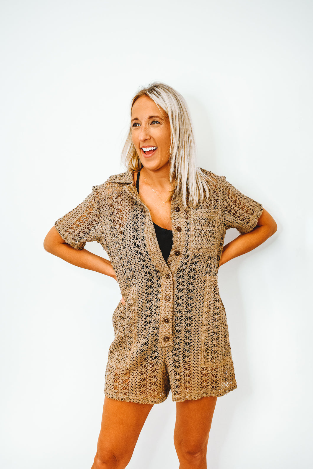 Not Tide Down Crochet Romper