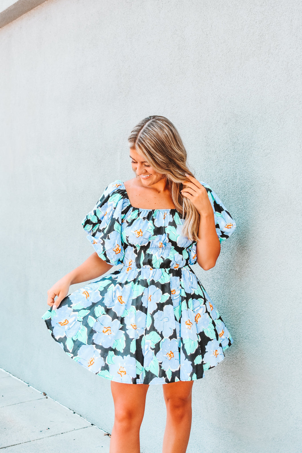 In The Flare Tonight Floral Mini Dress