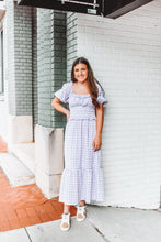 Load image into Gallery viewer, Pretty In Purple Gingham Midi Dress
