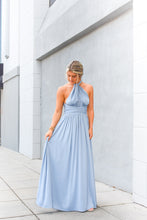 Load image into Gallery viewer, All I Wanna Blue Halter Maxi Dress
