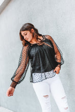 Load image into Gallery viewer, Black To The Future Polka Dot Top
