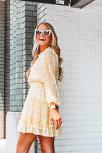 Load image into Gallery viewer, Hello Yellow Textured Floral Dress
