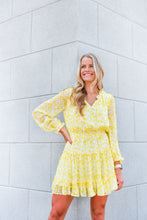Load image into Gallery viewer, Hello Yellow Textured Floral Dress
