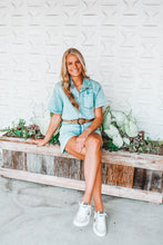 Load image into Gallery viewer, Come Jean Denim Romper
