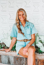 Load image into Gallery viewer, Come Jean Denim Romper
