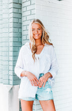 Load image into Gallery viewer, Stripe Down Collared Top
