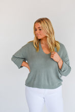 Load image into Gallery viewer, Main Sage V-Neck Sweater
