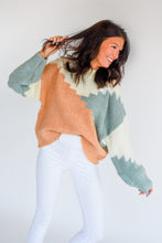 Load image into Gallery viewer, Fall Skies Color Block Sweater
