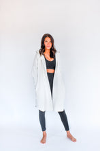 Load image into Gallery viewer, Open Front Longline Hoodie Cardigan
