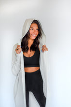 Load image into Gallery viewer, Open Front Longline Hoodie Cardigan

