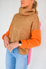 Load image into Gallery viewer, Peak Coziness Two Tone Turtleneck Sweater
