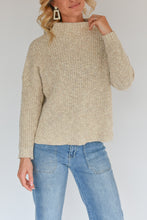 Load image into Gallery viewer, Life Is A Cream Turtleneck Sweater
