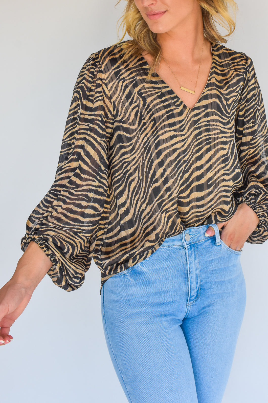 Wild About You Animal Print Blouse