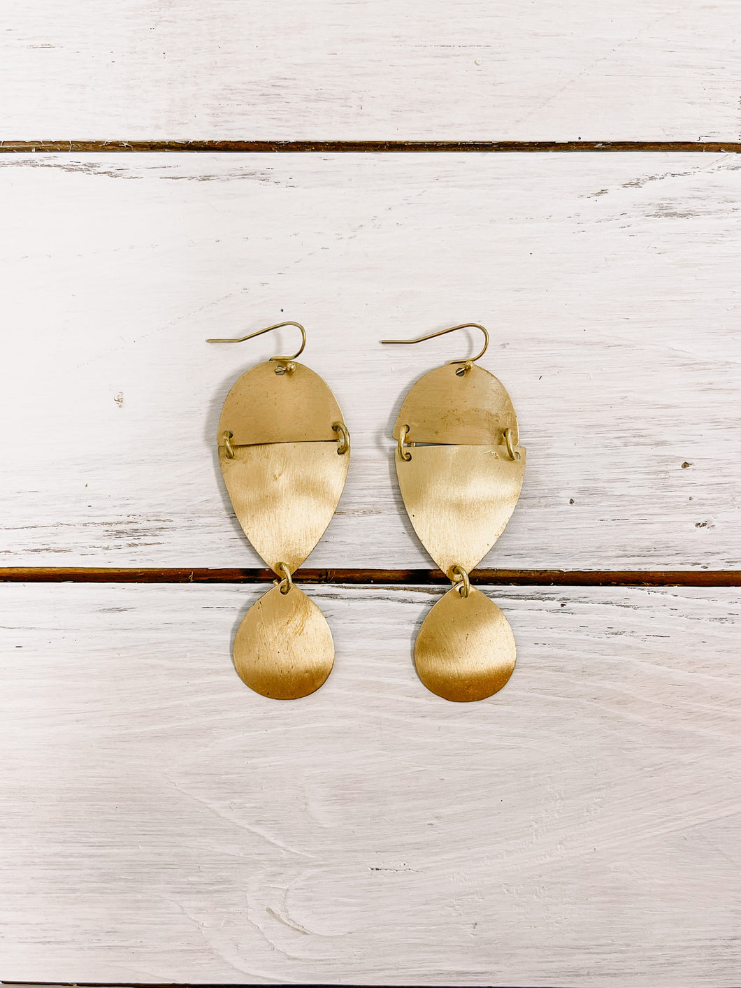Scratched Teardrop Earrings