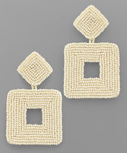 Load image into Gallery viewer, Seed Bead Square Earrings
