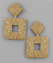 Load image into Gallery viewer, Seed Bead Square Earrings
