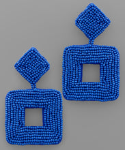 Load image into Gallery viewer, Seed Bead Square Earrings
