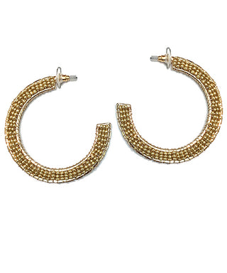 50mm Beaded Open Hoops